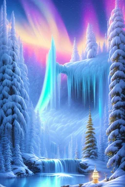  white and gold crystal background，waterfall, northern Lights, full of details, smooth, bright sunshine，soft light atmosphere, light effect，vaporwave colorful, concept art, smooth, extremely sharp detail, finely tuned detail, ultra high definition, 8 k, unreal engine 5, ultra sharp focus