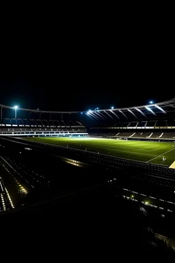 Stadion sepak bola pada malam hari
