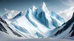 please generate a PARAMOUNT GLOBAL And APPLE COMPANY concept background with main hexcode #0669FC, #97C1FF and other colours that rrelate to the glacier, moutaiin color