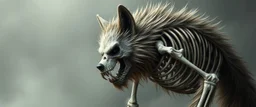Werewolf Skeleton with lotsa fluffy fur
