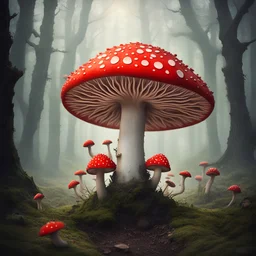 An emotional depiction of a fabulous esoteric fly agaric