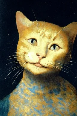 Portrait of a cat by Van Gogh