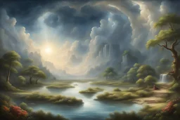And a Paradise as wide as the heavens and the earth, prepared for the righteous, and among them is His saying: Like the Paradise that the righteous are promised, beneath which rivers flow, whose food is everlasting and its shade. This is the afterlife of those who feared me, and my afterlife..