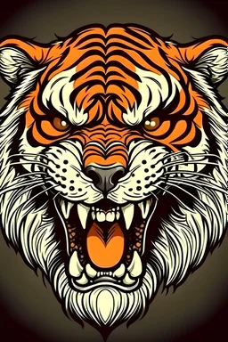 Gambar harimau marah