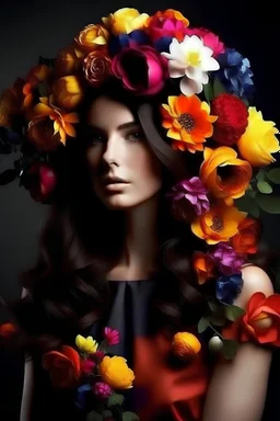Woman flowers fashion