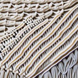 Fabrics texture macrame, plat, flat, without findings