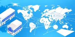 Vector and transportation operation service. Network vectors distribution of Container Cargo, Smart logistics and future of transport on global networking.