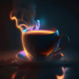 coffee cup 4k, highly detailed, ultra realistic cinematic lighting, 8k, vivid and colorful lighting, surreal photography, portrait