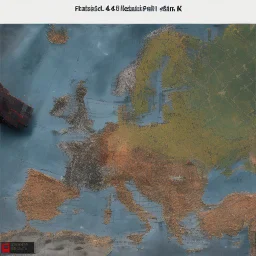 4k full realism, full red and Gray lights, une carte geographique de l europe en train de brûler