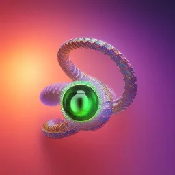 Ring snake as diamond with green diamond eyes, sculpture, hyperphotorealistic,8k,HDR,macro lens, sharp focus, hyper detail, sparkle, unreal engine 5, neon lighting, masterpiece, hypermaximalist, intcrate detailed, elegant, hyper detailed, bokeh, studio lighting, jewelry art, dark, masculine