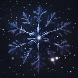 a logo of a galaxy, snow flakes