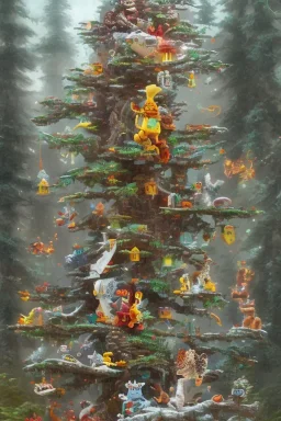 lego tree forest animals children