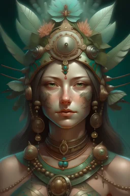 portrait of Bobotl Goddess of Luck