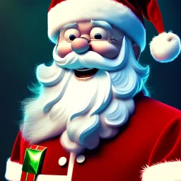  octane render, 8k, high detail, Santa , portrait, jolly, happy, realistic