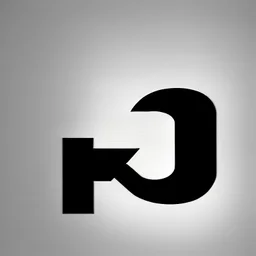 logo with the letter R end N, black and white