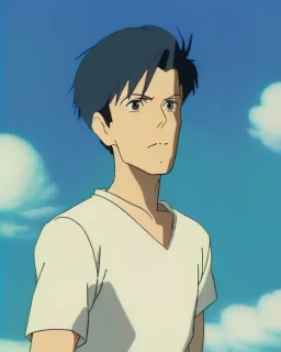 a tall rattled guy with short dark hair tousled on top, a long neck and long limbs and is wearing a t-shirt with a shirt over and skinny jeans