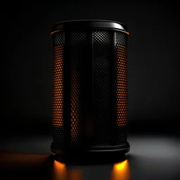 Mechanic light for car mechanics, inspired by architecture Vessel, sleek and modern DESIGN STYLE , black and orange color scheme, FORM HONEYCOMB