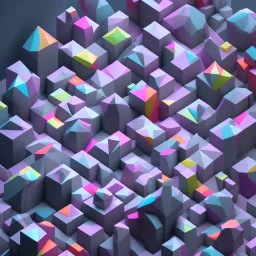 grey 3D colorful geometric installation, simplistic, studio lighting, C4D, 16k, Behance, Artstation, centered, top down camera, vibrant