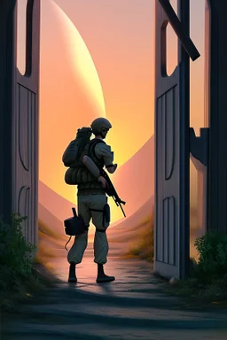 gateway to your dreamstate following behind an american soldier