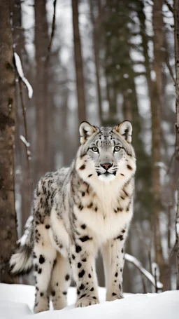 Hybrid of a snow Leopard and a wolf