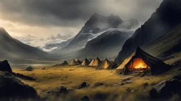 [photo by JRR Tolkien] Middle Earth: the orcish firecamp. Finally, after what feels like an eternity, the Orcs' firecamp is in the distance. alert for any sign of danger. the Orcs' guttural laughter and the sound of prisoners, muffled and faint.