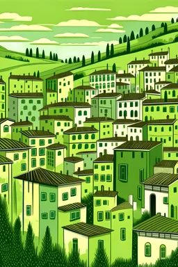 can you make a italy city green olive colour art