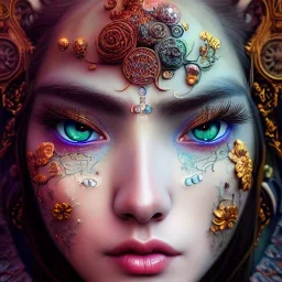 Insanely detailed photograph of an elaborate beautiful city goddess intricate glowing skin eyes intricate face hair lashes fur dress hyperdetailed painting by Anna Dittmann Huang Guangjian and Dan Witz CGSociety ZBrush Central fantasy art album cover art 4K 64 megapixels 8K resolution HDR Greek shiny space colours jewelry celestial hair eyes light"