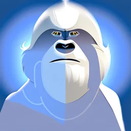 Yeti, white, digital art, logo HQ