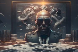 mastermind stole millions, perfect composition, hyperrealistic, super detailed, 8k, high quality, trending on artstation, studio photo, highly detailed, wide borders