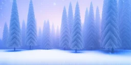 snowy forest, snowing, winter, magic, pink