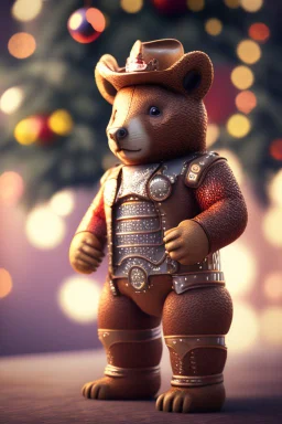 last Christmas adult star cowboy bear squirrel chat robot, bokeh like f/0.8, tilt-shift lens 8k, high detail, smooth render, down-light, unreal engine, prize winning, in the style of fallout 4