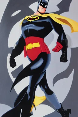 Full body portrait, painting, medium shot lady style of Batman: The Animated Series