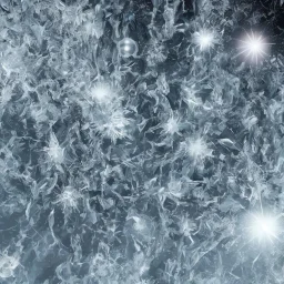 celestial, ice crystals, snow, icicles, reflections