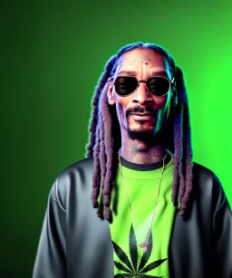 Snoop Dogg, smoke weed, weed background, hyper realistic