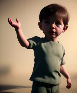 picasso toddler, full body, jump, dramatic lighting, hyper realistic