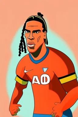 Virgil van Dijk Dutch football player ,cartoon 2d