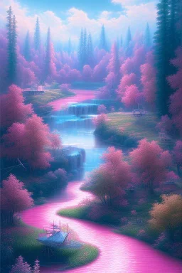 Pink river