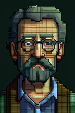Un retrato al estilo pixel art de Guybrush Threepwood