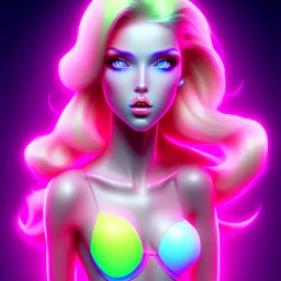 Neon blonde pop girl