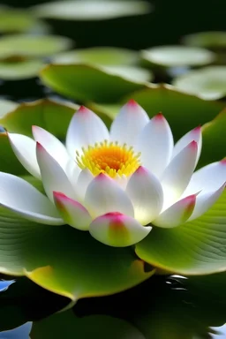 Flor de loto como objeto destacado en un río, en la que una pareja se aman a la fragancia primaveral