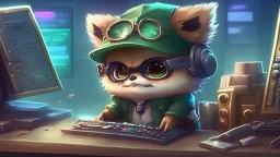 Teemo (from LOL) as an IT professional with Lux