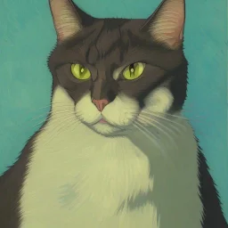 Portrait of a cat by Van Gogh