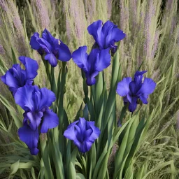 Blue irises can be very blue, or more of a lavendar-blue.