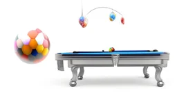 balls on a pool table