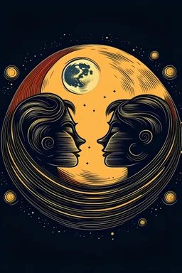 Love on the moon ,looking to earth ,sun ,kiss