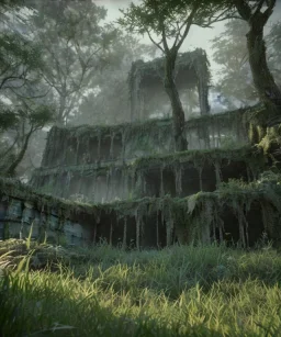 overgrown ruins