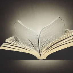 Floating book with magical swirls swirling around it and lifting it into the air