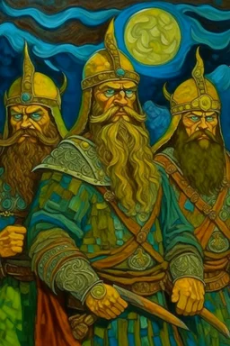 As Viking warriors by Van Gogh