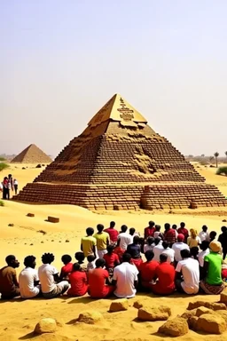 Sudan, pyramids, tourists