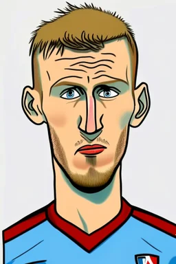 Tomas Soucek Czech football player ,cartoon 2d